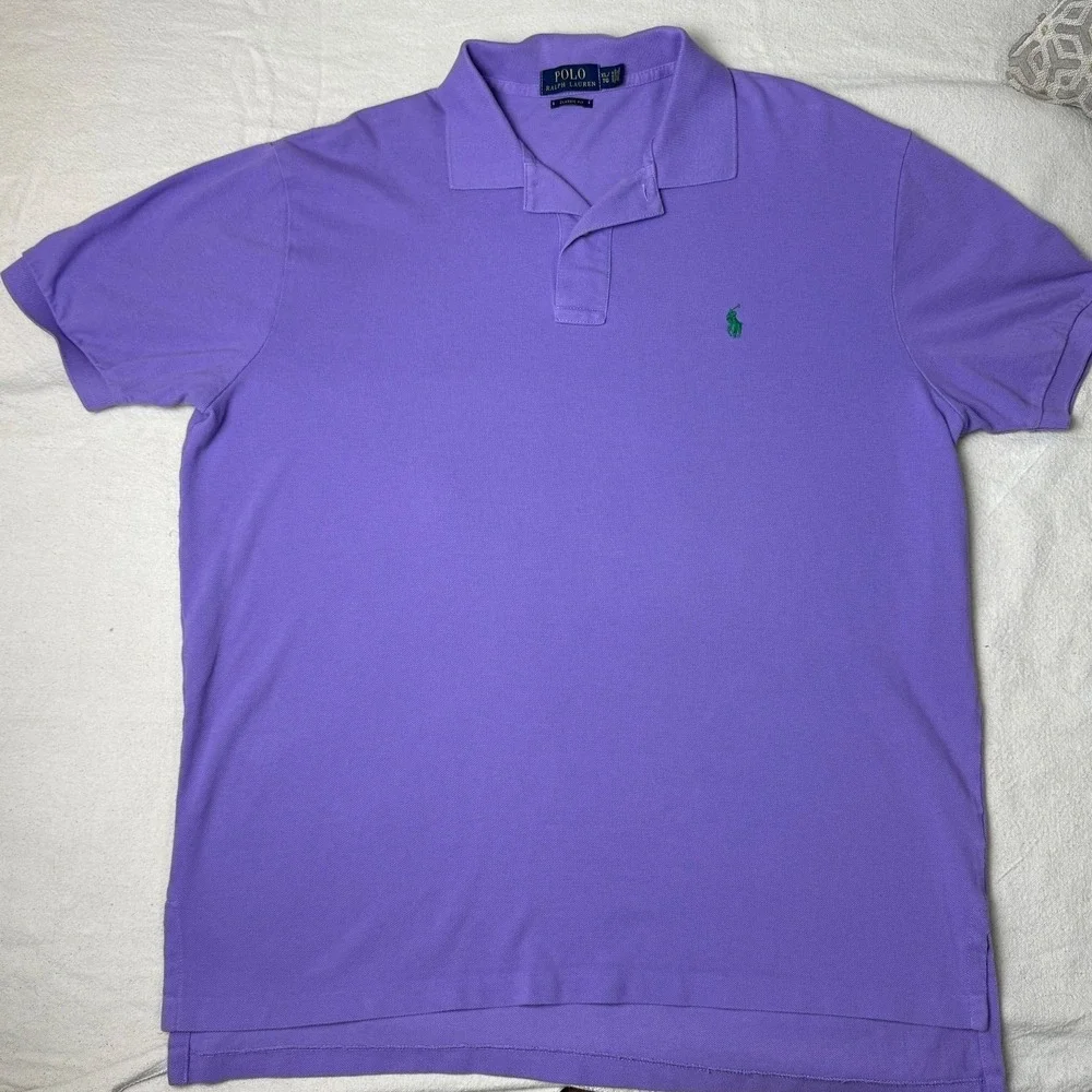 Polo Ralph Lauren Mens XL Purple Short Sleeve Golf Polo Shirt‎ Classic Fit